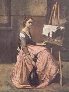 Jean Baptiste Camille  Corot, L'atelier (mk11)